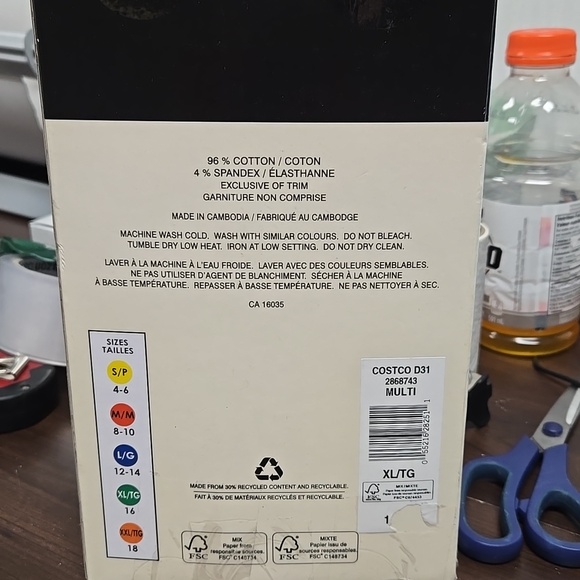 Tahari Size XL Black and Grey 2 Pack of Ribbed Cotton T-Shirts - Picture 3 of 5